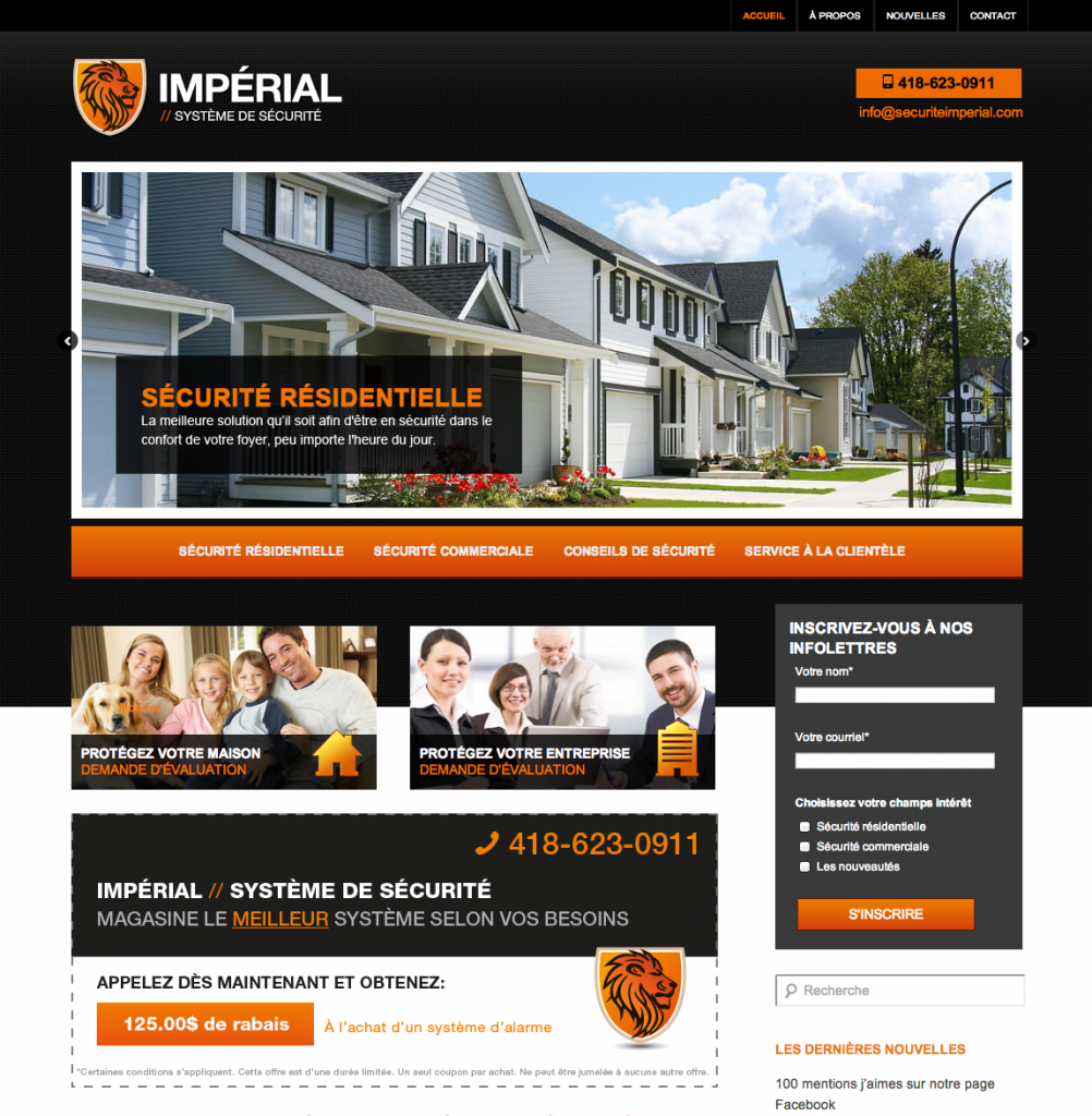 Site Web Sécurité Impérial